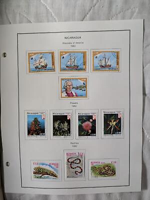 1982-89 Nicaragua on Pages - Used - Well Filled - See ~71 Photos