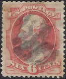 1879 Lincoln 6c - Scott 186 - Excellent Centering!