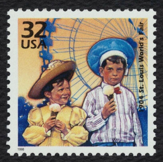 1998The 1900s St. Louis World Fair Single 33c Postage Stamp, Scott 3182e, MNH, OG