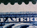c1911 - #E8 10c Imprint Strip -MH (2 Stamps) - Top Frame Line Missing Error