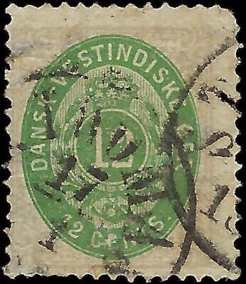 VEGAS - 1877 Danish West Indies - 12c - Sc#1 - Used - Cat= $175