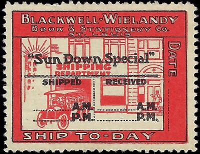 VEGAS - Vintage Blackwell-Wielandy Co, St. Louis Shipping Cinderella Stamp