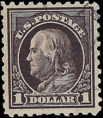 c1915 - USA - Scott 460 - Perf 10 - DLWM - Used - Light Cancel - Centering!