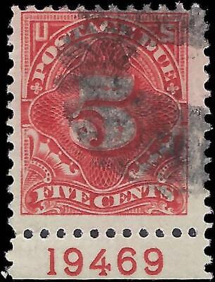VEGAS - 1917 Postage Due 5c - Scott J64 - Used With Plate Number - P11