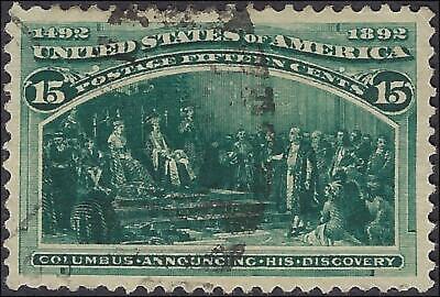 VEGAS - 1893 Columbian 15c - Scott 238 - Thin - Well Centered