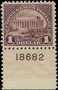 c1923 - Sc# 571 MH, OG with Plate Number