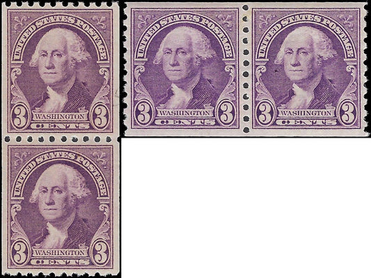 c1932 - Scott #721-722- Coil Pairs - MNH, Undisturbed OG - Fresh!