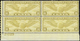1931 USA Scott C17 Winged Globe Airmail Plate Block - MH