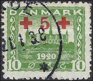 VEGAS - 1921 Denmark - 10o+5o Semi-Postal - Scott B1 - FV479