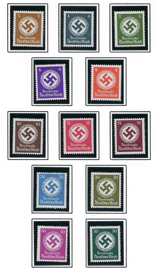 1942 Germany - Sc# O92-O103 - MNH, All Undisturbed OG - Post Office Fresh!