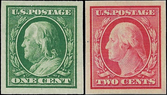 c1908 - Scott 343. 344 Impert - MNH, Undisturbed OG - Nice and Fresh!
