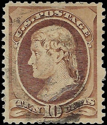 c1881 10c Jefferson - Sc# 209 - Used with Excellent Centering!