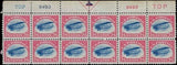 c1918 - #C3 24c Jenny Airmail Plate # Block of 12 -Previously Hinged Margin Only