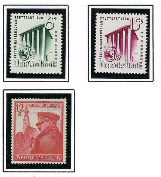 1939 Germany Set - Sc# B137-B139 - MNH, Undisturbed OG - All Post Office Fresh!