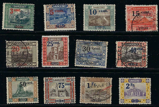 1921 Saar Scott 85-96 Quality Short Set - Mint and Used Mix - No Major Flaws