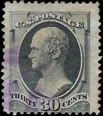 VEGAS - 1873 Hamilton 30c - Scott 165 Purple Cancel With PSE Cert