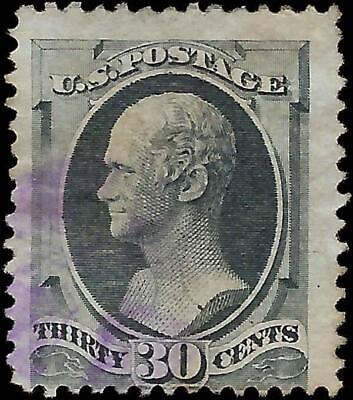 VEGAS - 1873 Hamilton 30c - Sc# 165 Purple Cancel With PSE Cert