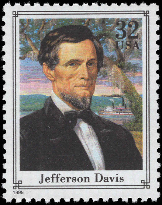 1995 Civil War Jefferson Davis Single 32c Postage Stamp, Scott2975f, MNH, OG