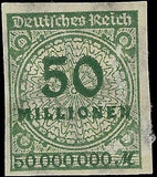 c1923 Germany 50m - Scott 289a Imperf - MH - Thin? - Cat= $52.50