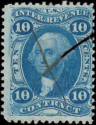 VEGAS - 1862-71 Revenue - Scott R34D - Nice Silk Paper Example!