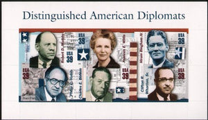 2006 Distinguished American Diplomats Sheet of 6 39c Stamps, Sc#4076, MNH, OG