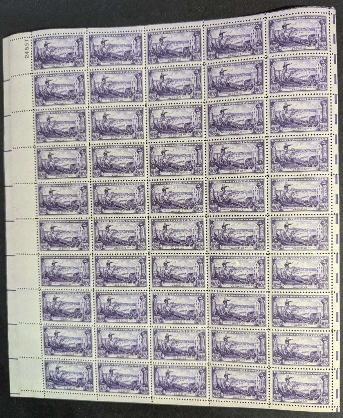 1951 USA Brooklyn 3c Sheet -Scott 1003 -MNH, Undisturbed OG - No Sig Flaws -2