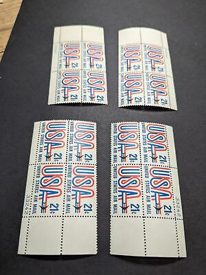 1971 USA & Jet Airmail Plate Block Set of 4 Pl #33242 - Scott C81 MNH