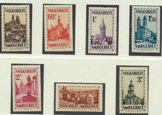 1932 Saar - Scott B37-B43 Quality Full Set - MNH, Undisturbed OG - Hi Cat! -READ