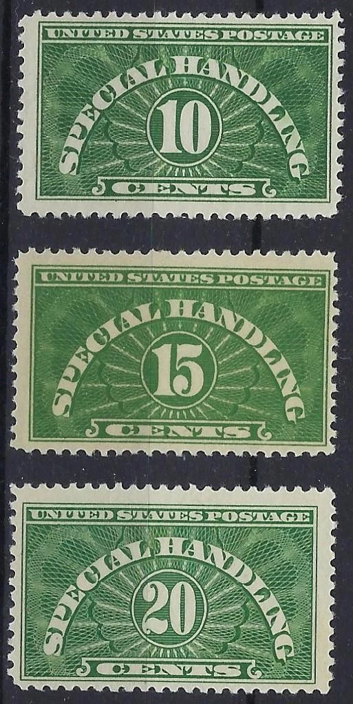 1925 USA Special Handling - Scott QE1-QE3 - MNH, OG