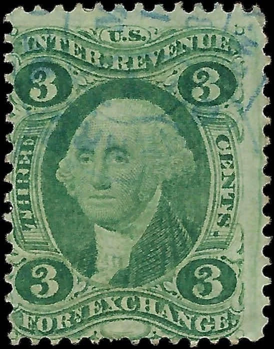 1861 USA - Scott R16 - Revenue - Clean with Light Cancel
