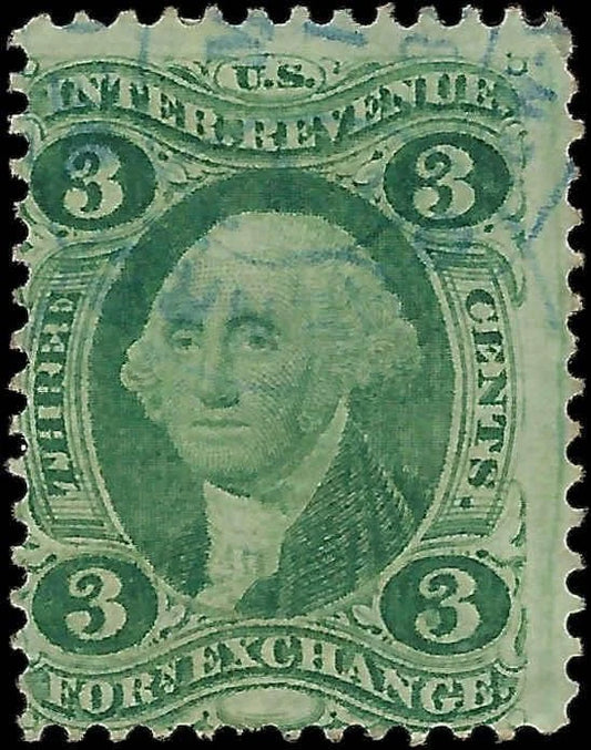 1861 USA - Scott R16 - Revenue - Clean with Light Cancel