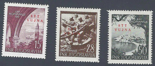 1952 Yugoslavia-Trieste Scott 57-59 MNH, Undisturbed Gum Full Set!