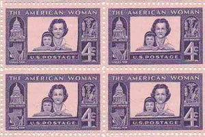 1960 The American Woman Block of 4 4c Postage Stamps, Sc# 1152, MNH, OG
