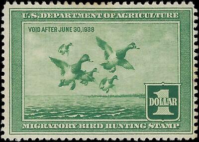 VEGAS - 1937 Duck Hunting Stamp - Scott RW4 - MH, OG - Nice!