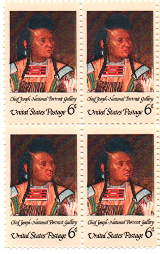 1968 American Indian Chief Joseph, Block Of 4 Postage Stamps MNH-OG- Scott1364