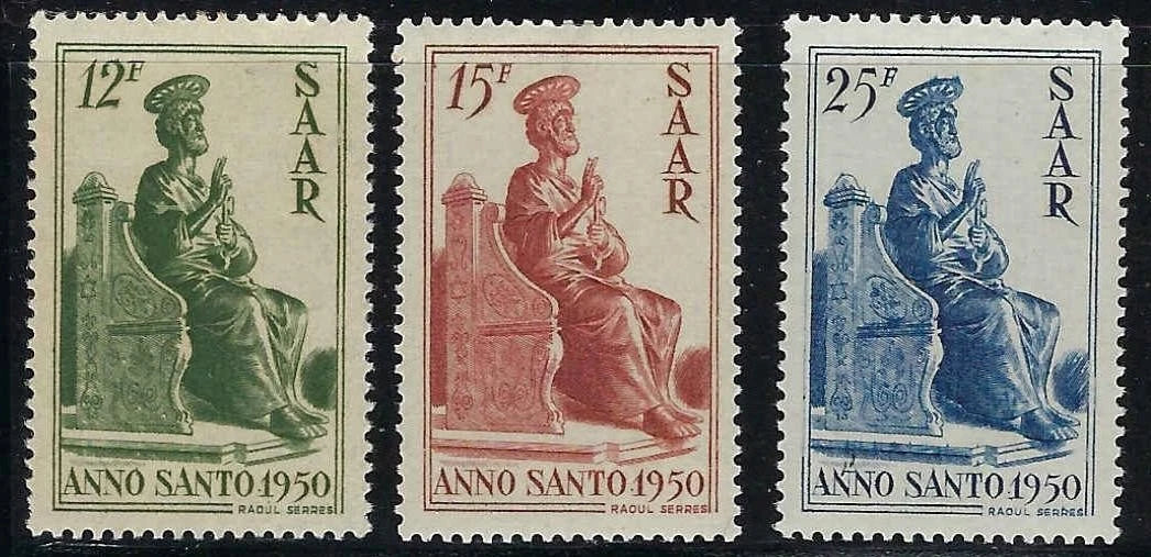 1950 Saar Set - Sc# 222-224 - MNH, Undisturbed OG - Nice!