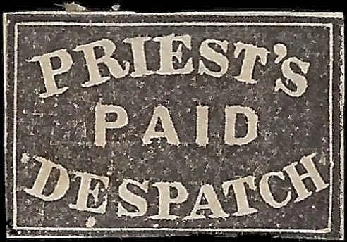 Priest's Paid Despatch 121L Local Stamp Period Forgery Lyons Listed Cinderella