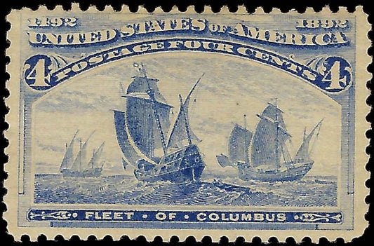 c1893 - Scott #233, 4c Columbian - MNH, Undisturbed OG