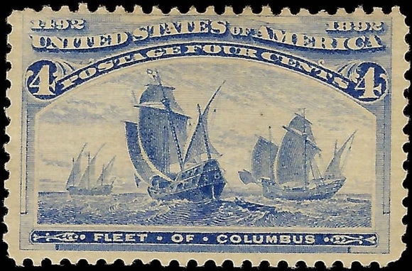c1893 - Scott #233, 4c Columbian - MNH, Undisturbed OG