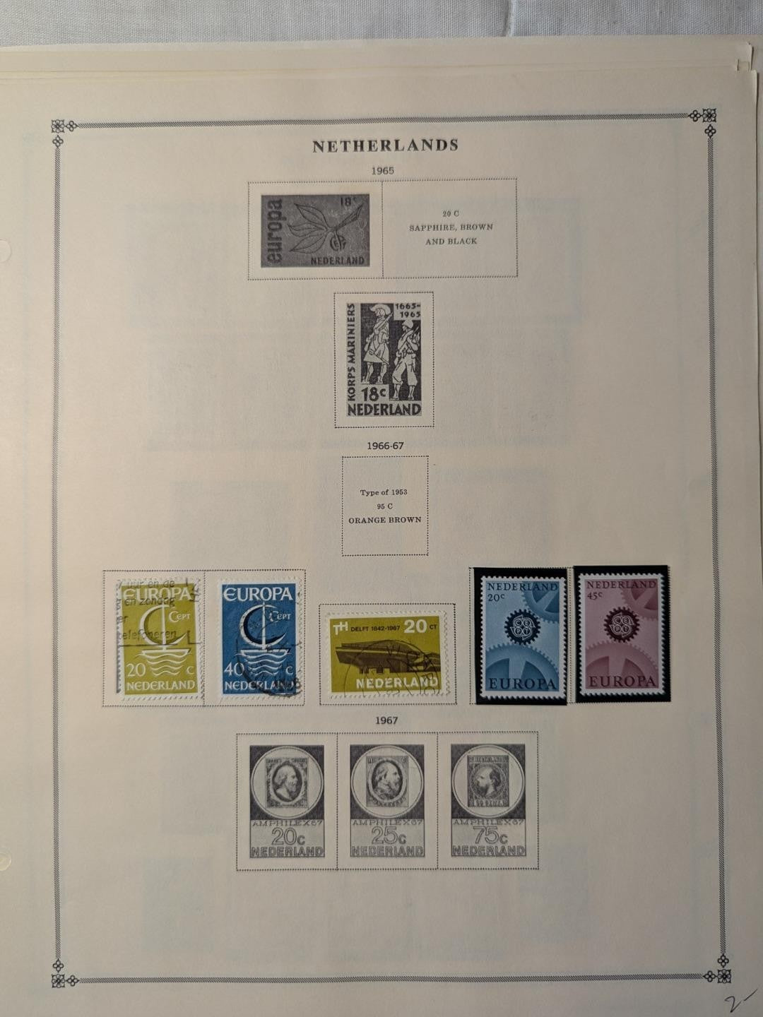1940-67 Nice Well Filled Netherlands Collection on Scott Pages - 18 Photos