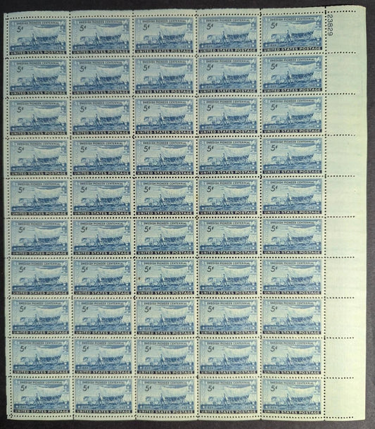 1948 USA Swedish 3c Sheet -Scott 958 -MNH, Undisturbed OG - No Sig Flaws