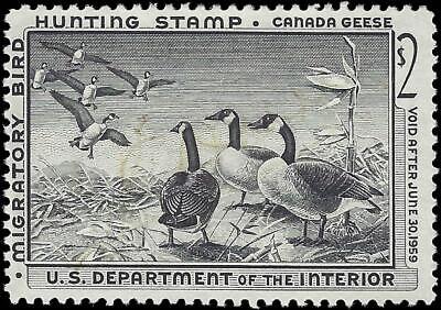 VEGAS - 1958 Duck Hunting Stamp - Scott RW25 - No Gum - Solid