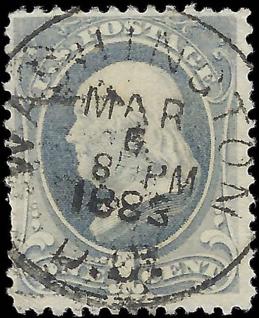 c1881 - Scott # 206 - Franklin 1c - On the Nose 1883 Washington DC Cancel!