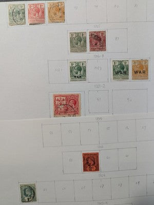 Old British Honduras Collection on Home Made Pages - M&U- Some Better - 9 Photos