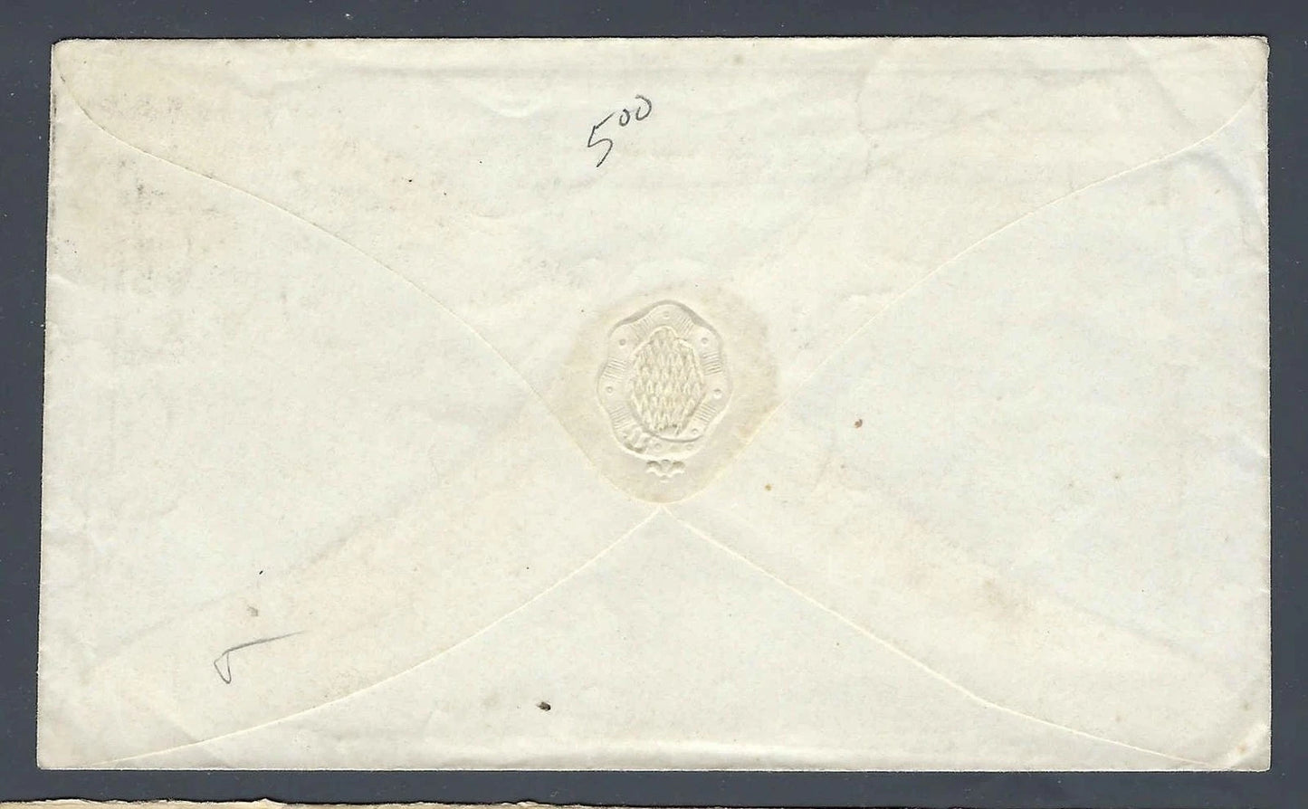 1860s US 3c Washington Cover St. Louis MO to Providence RI Embossed Seal