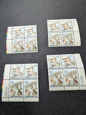 VEGAS - 1979 Chanute Airmail Plate Block Set of 4 -Scott C93, C94 Pl#39014 MNH