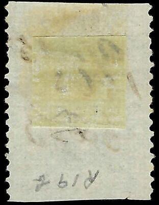 VEGAS - 1862-71 Revenue - Scott R19b Part Imperf - Light Crease Upper Right