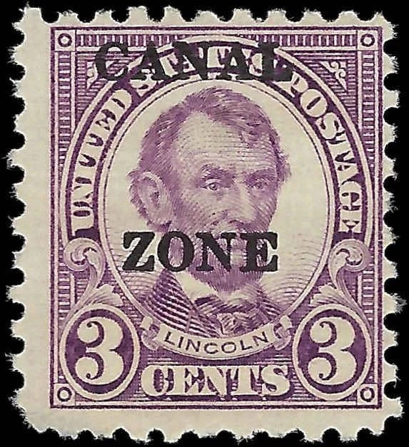 1924 USA Canal Zone - Scott 73, 74 - MH, OG - Solid - Overprint Shift on #74
