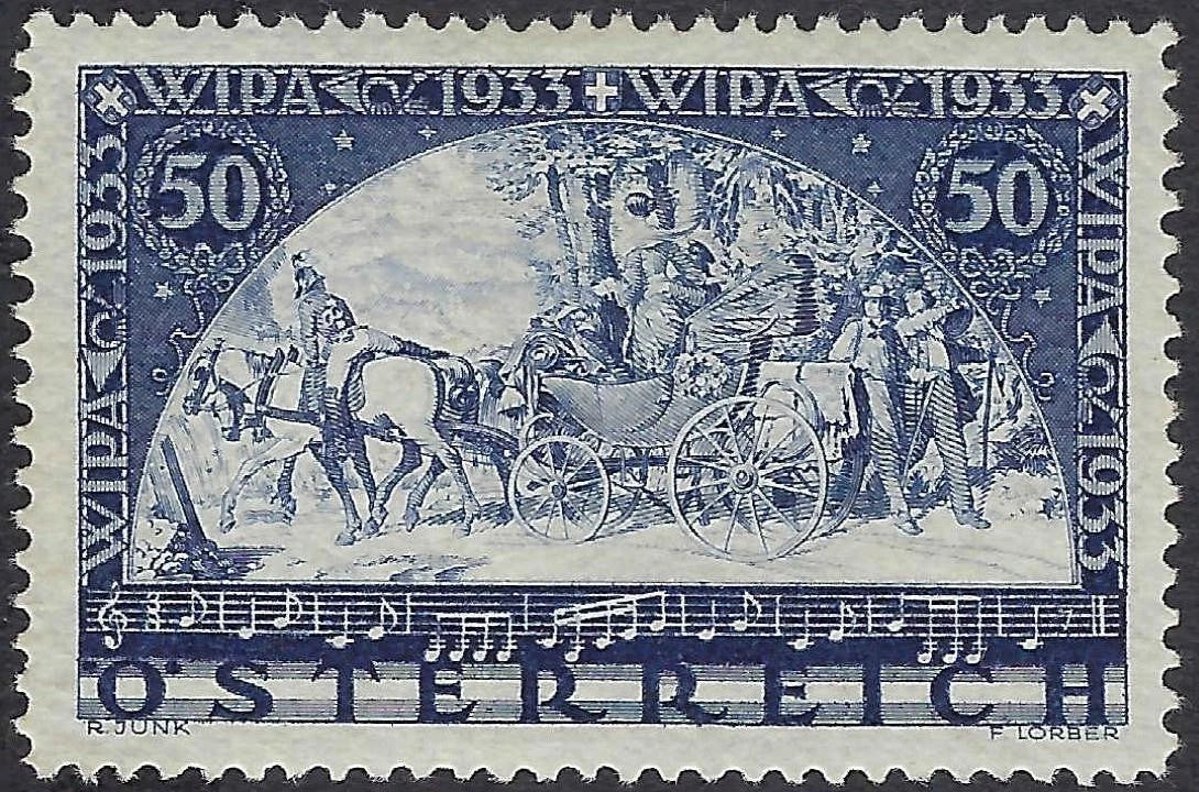 1933 Austria Scott B110 WIPA 50g Semi-Postal Mint Never Hinged Scott $260