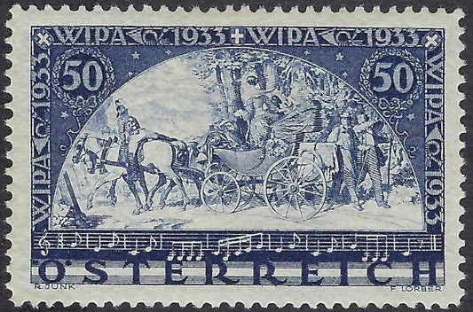 1933 Austria Scott B110 WIPA 50g Semi-Postal Mint Never Hinged Scott $260